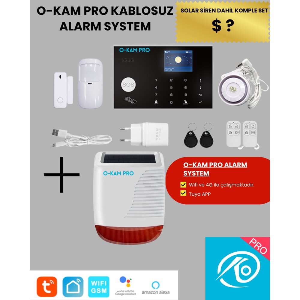 O-KAM 3030 ALARM TUYA APP 4G-WIFI