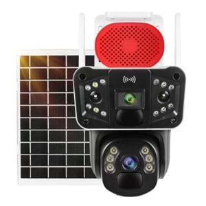 O-KAM-3915 4G 6MP Dual Lens Solar PTZ Camera BEYAZ (KOLİ 12 ADET)