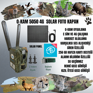 O-KAM 5050 4G SOLAR FOTOKAPAN KOLİ 50