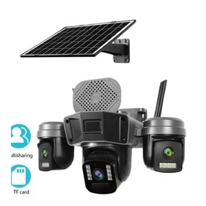 O-KAM-5210 WİFİ SOLAR 3 LENS SİRENLİ(KOLİ 15)