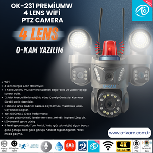 OK-231 PREMİUMW WİFİ 4 LENS PTZ CAMERA (KOLİ 12)