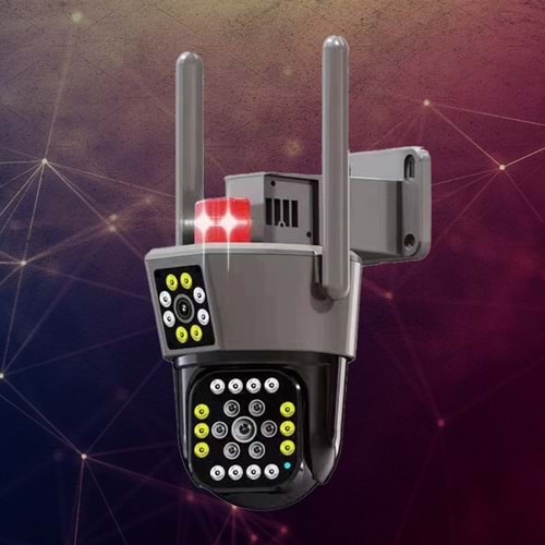 O-KAM-6015 6MP Dual Lens WIFI PTZ Camera SİYAH (KOLİ 18 ADET)