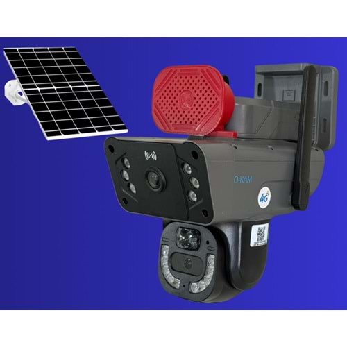 O-KAM-3815 4G Dual Lens Solar PTZ Camera