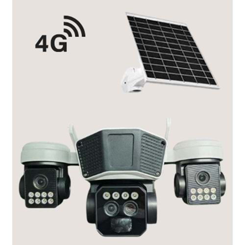 O-KAM 9095 3 LENS OPTİK ZOOM 4G SOLAR KAMERA
