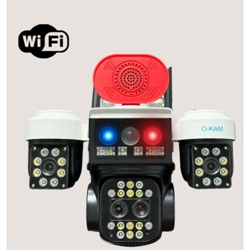 O-KAM 5012 3 LENS 10X ZOOM WİFİ PTZ KAMERA POLİS ÇAKARLI (koli 10)