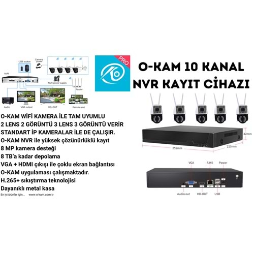 O-KAM ZR-4010 NVR 10 KANAL KAYIT CİHAZI